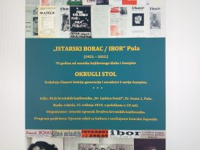 OBILJEŽAVANJE 70. OBLJETNICE OSNUTKA KNJIŽEVNOG KLUBA I ČASOPISA „ISTARSKI BORAC / IBOR“ PULA